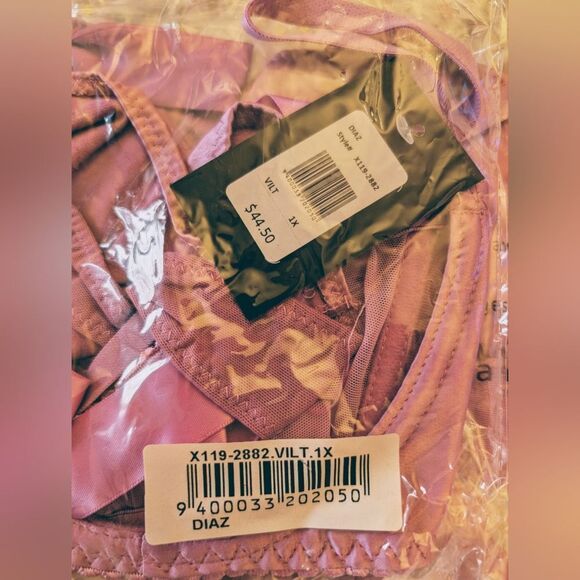 Diaz Satin And Bow Open Cup Bra Set - Picture 6 of 6